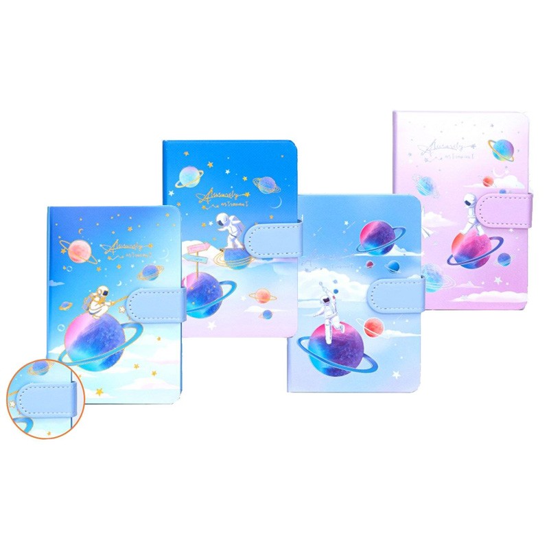 Agenda pentru copii, A6, 122 file dictando, inchidere cu magnet, imprimeu astronaut - imagine 4